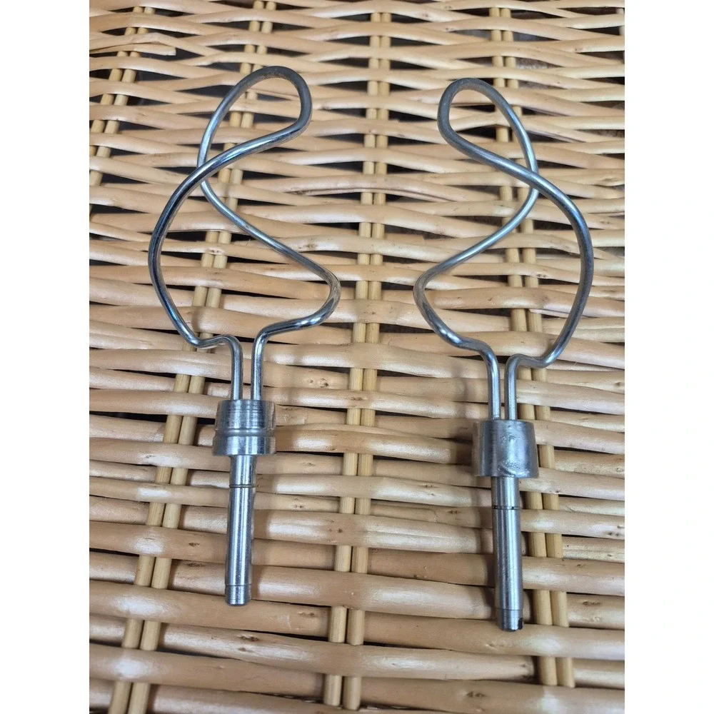 Vintage Figure 8 Dough Hooks Hand Mixer Beaters Replacement Attachments Set of 4